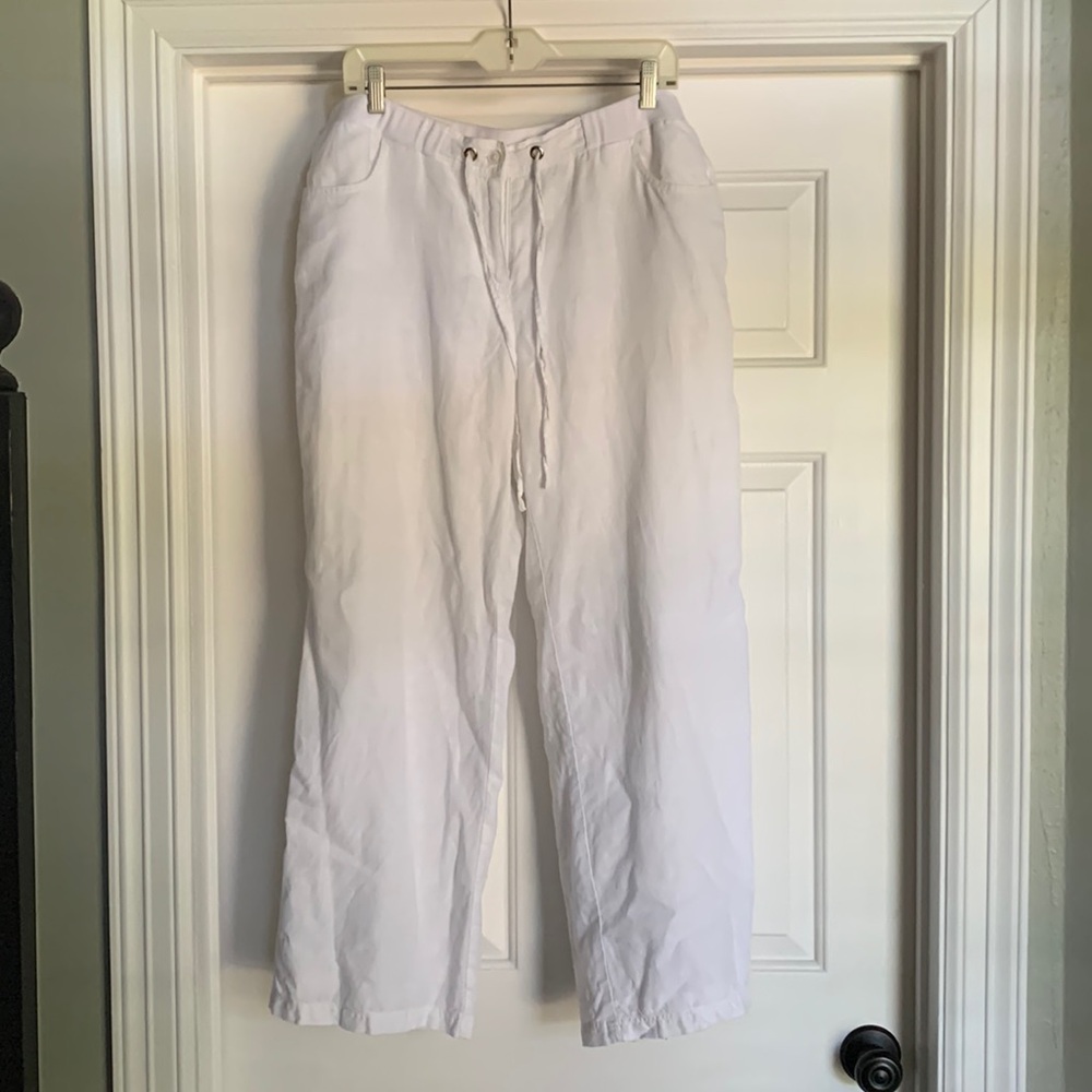 JM Collection Lined Linen Pants